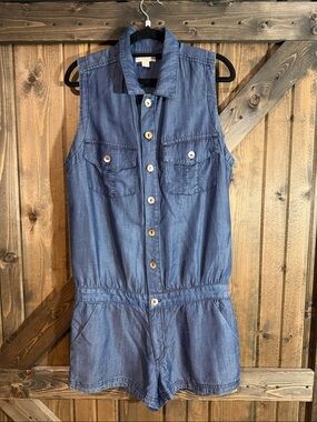 True Religion Indigo Sleeveless Denim Romper